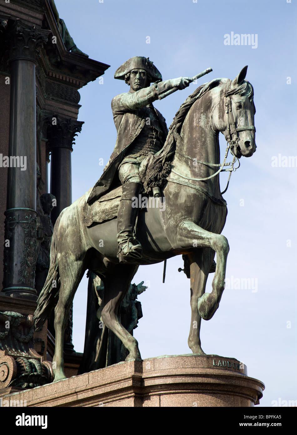 Vienna - rider from monument of maria theresia - counsel Stock Photo