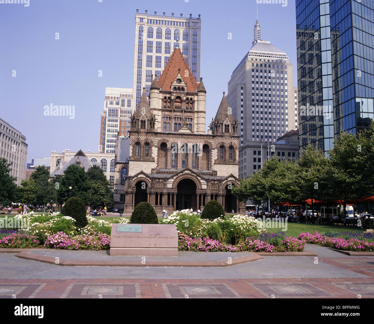 Trinity church, Boston, Mass., USA Stock Photo