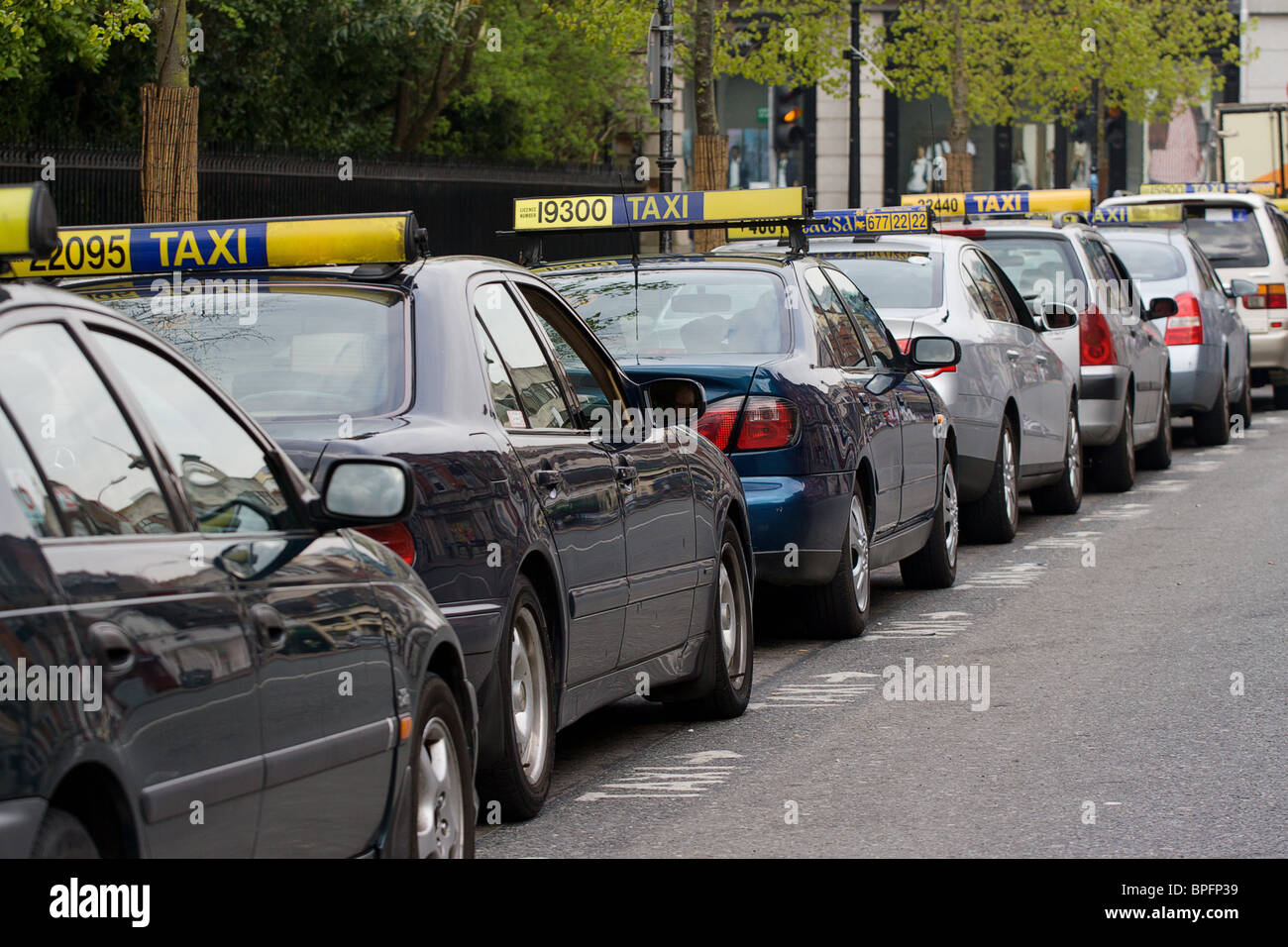 Taxi Rank in Dublin Ireland Stock Photo Alamy