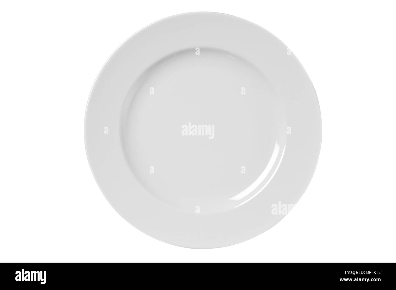 A white dinner plate. Stock Photo