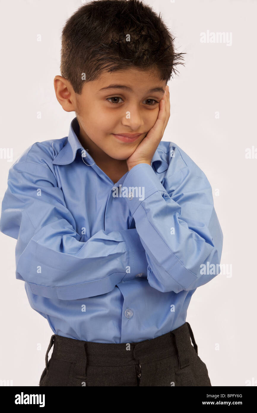 Sad School Boy Stock Photo Alamy