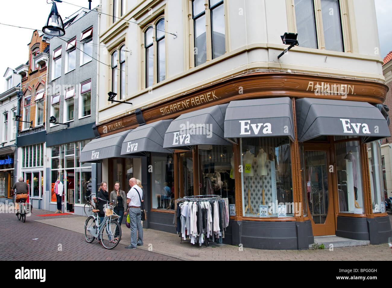 Zwolle Overijssel historic town city Netherlands shopping centre Stock Photo