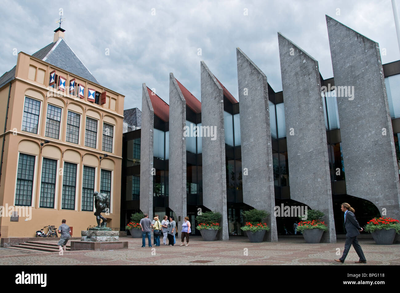 Zwolle Overijssel historic town city Netherlands city town hall Stock Photo