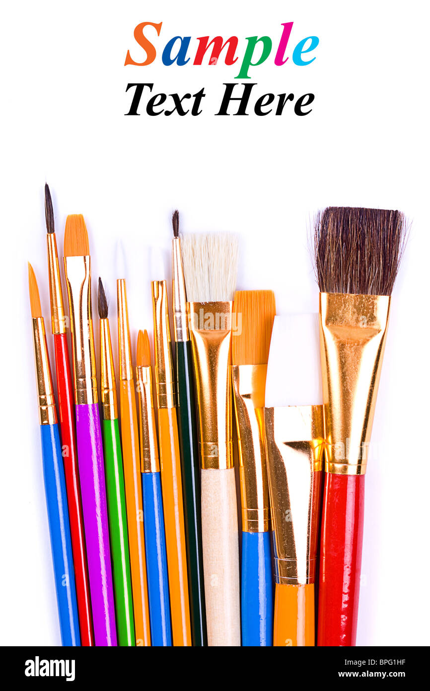 Colorful paintbrushes. Stock Photo