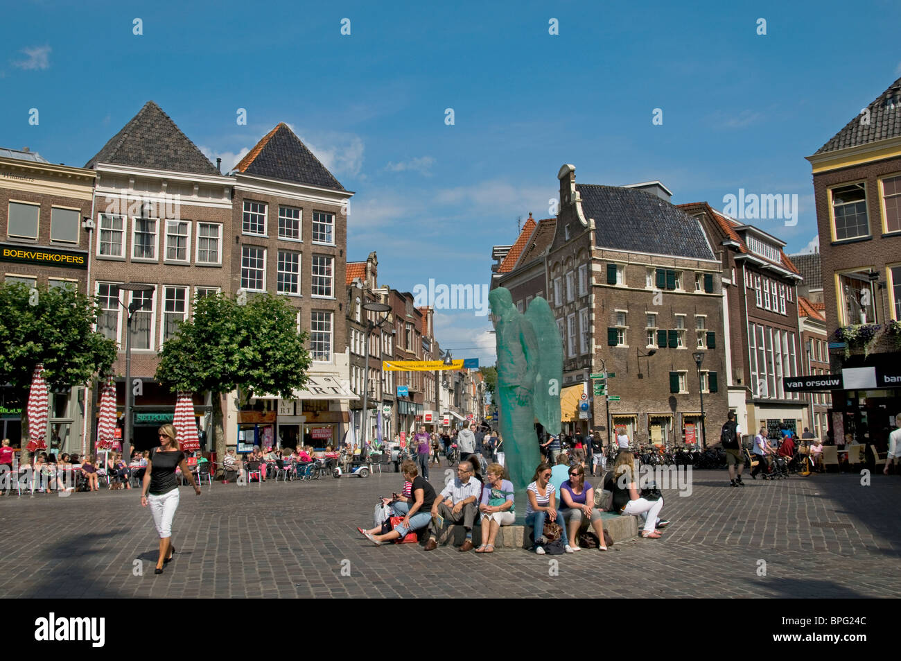 Zwolle Overijssel historic town city Netherlands shopping centre Stock Photo