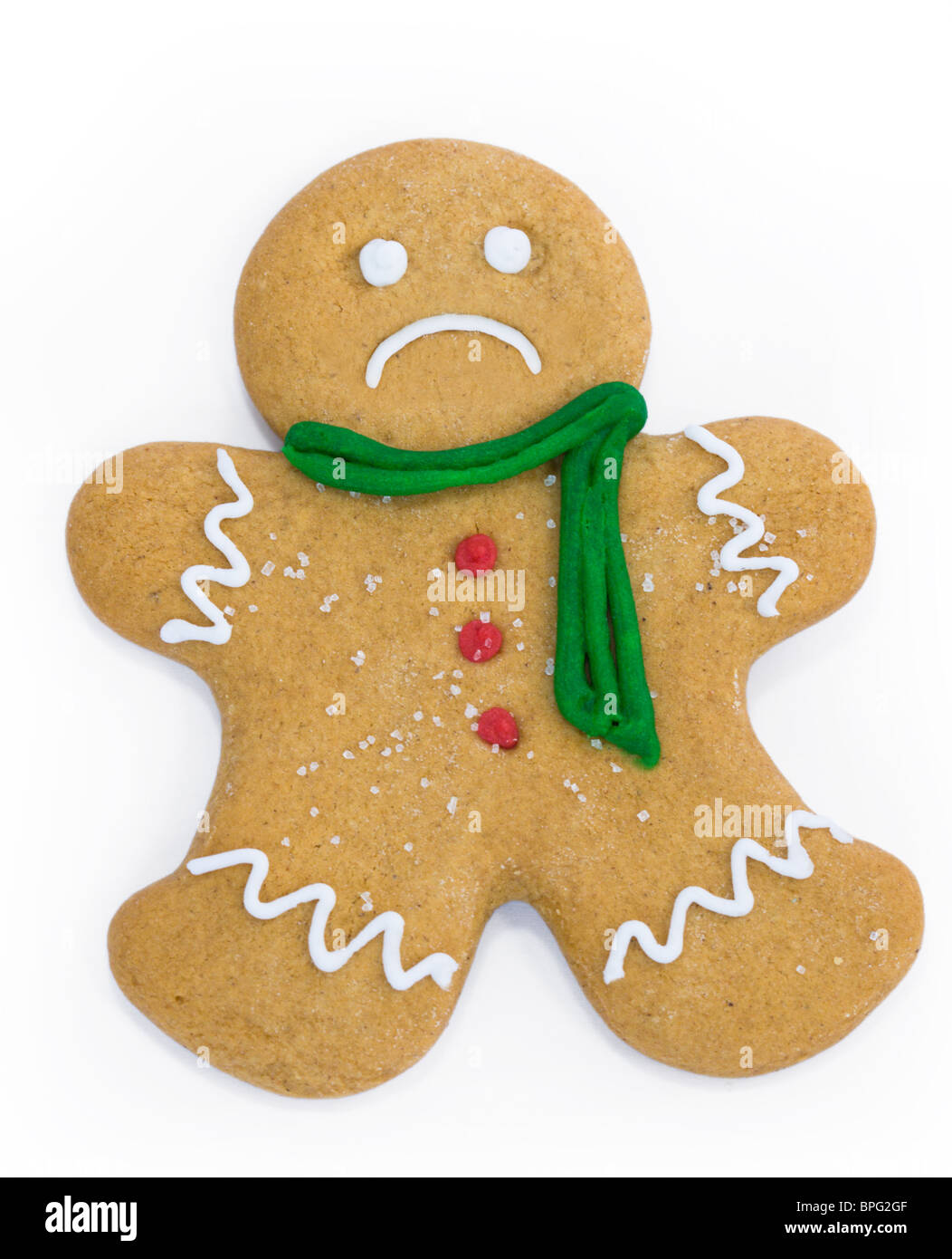 Sad gingerbread man Stock Photo