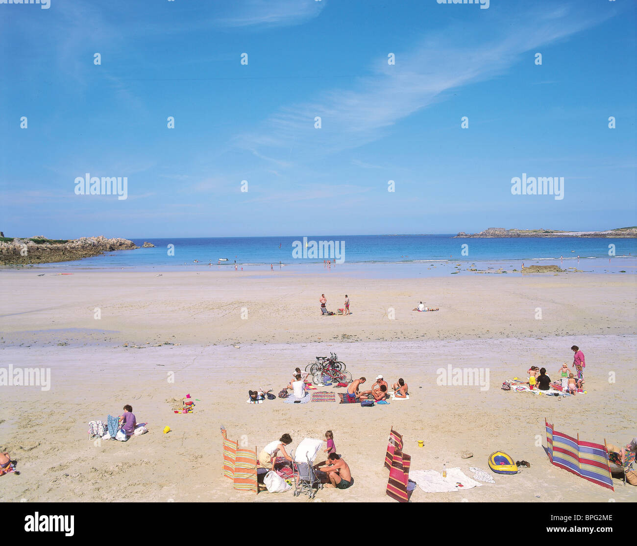 L'Ancresse Bay, Guernsey, Channel Islands Stock Photo Alamy