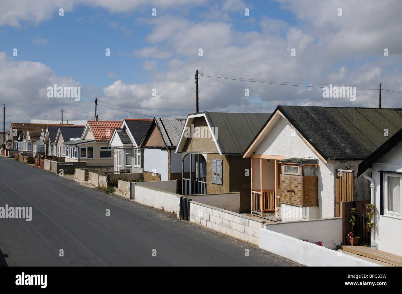 Seafront homes at Jaywick also referred to as West Clacton in Essex
