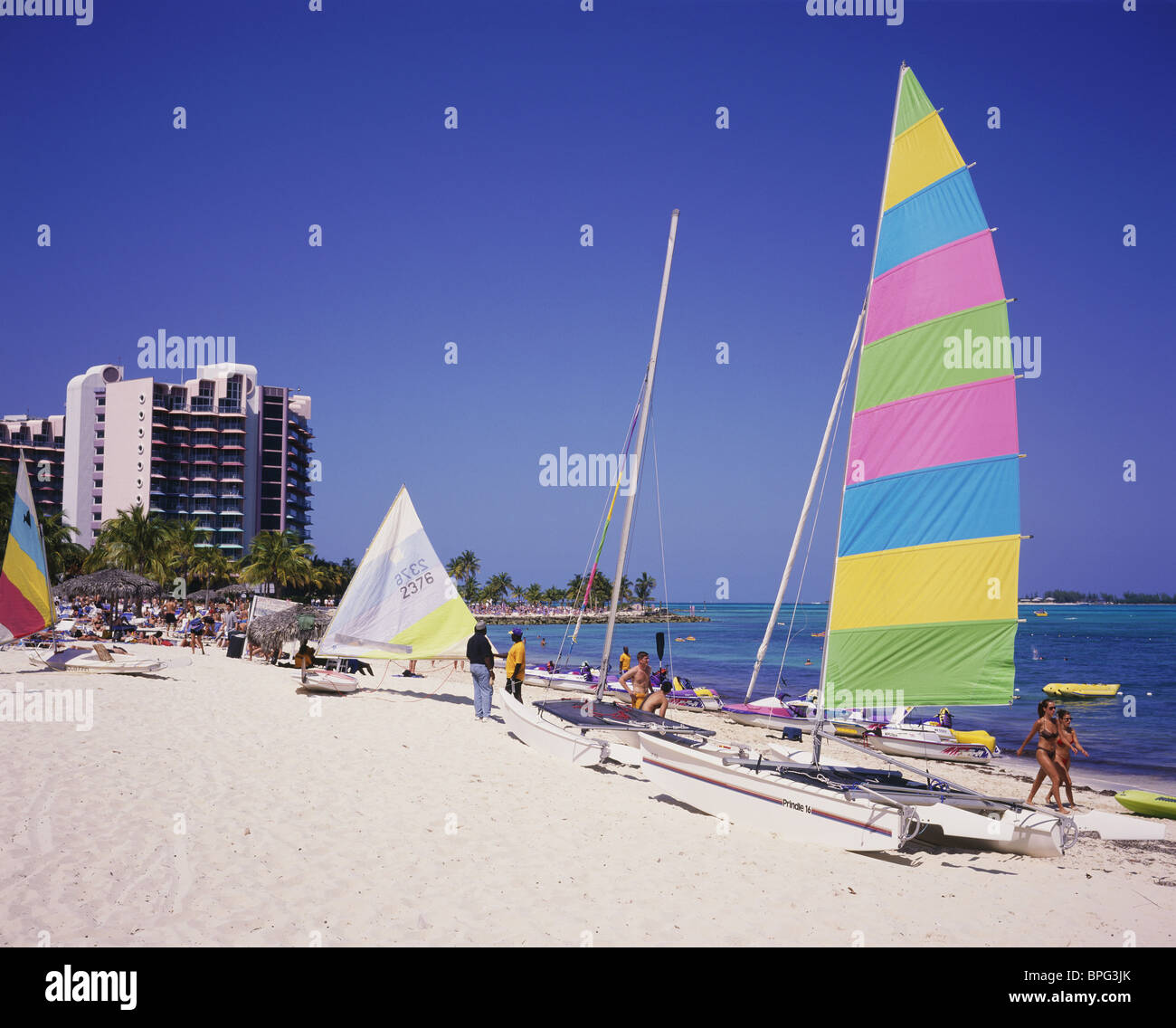 Cable beach, Nassau, Providence Island, Bahamas, Caribbean Stock Photo