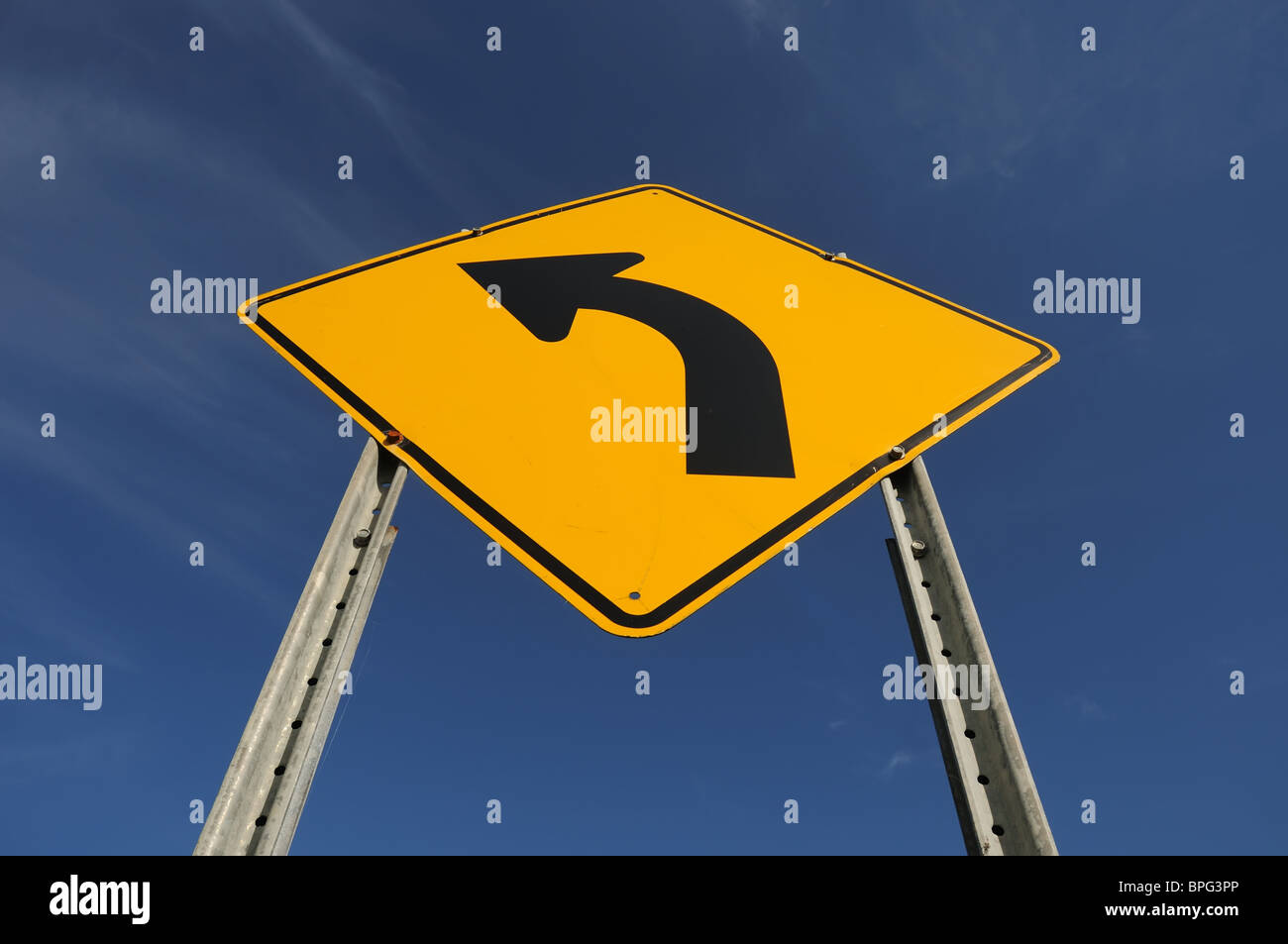 Canadian left turn road sign hires stock photography and images Alamy