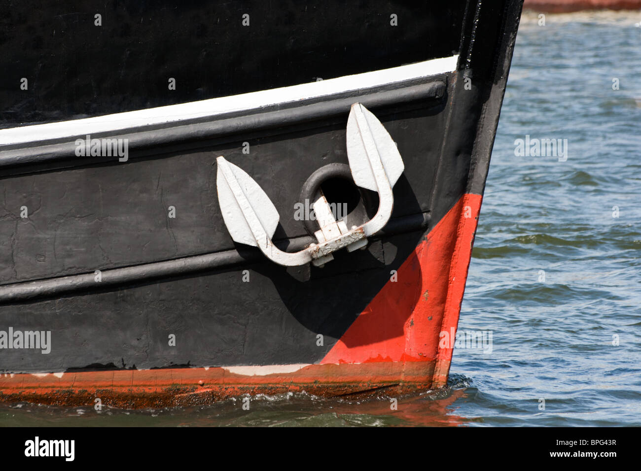 Anchor on a ship Stock Photo