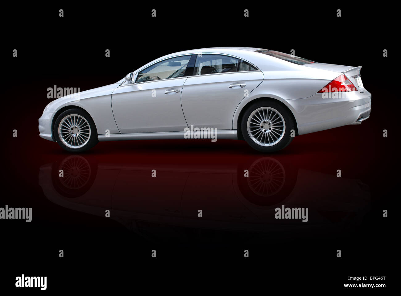 Huge Expensive Silver Metallic Color German Engineered Luxury Sedan Car