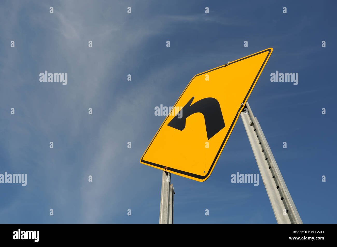 Canadian left turn road sign hires stock photography and images Alamy