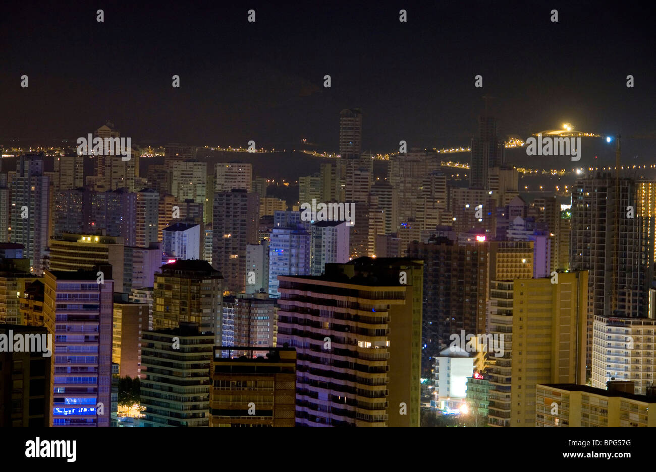 skyscrapers and modern buildings of benidorm, spain Stock Photo