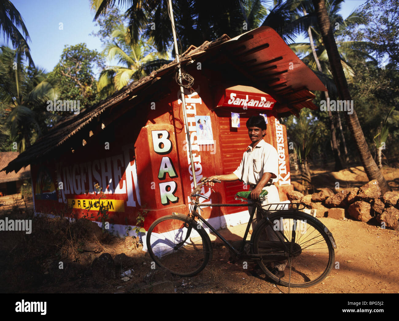 Beach bar, Goa, India Stock Photo Alamy