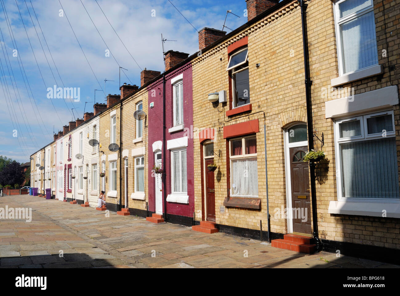 Admiral Grove in Dingle, Liverpool - Ringo Starr moved to number 10 Admiral Grove after his parents divorced Stock Photo