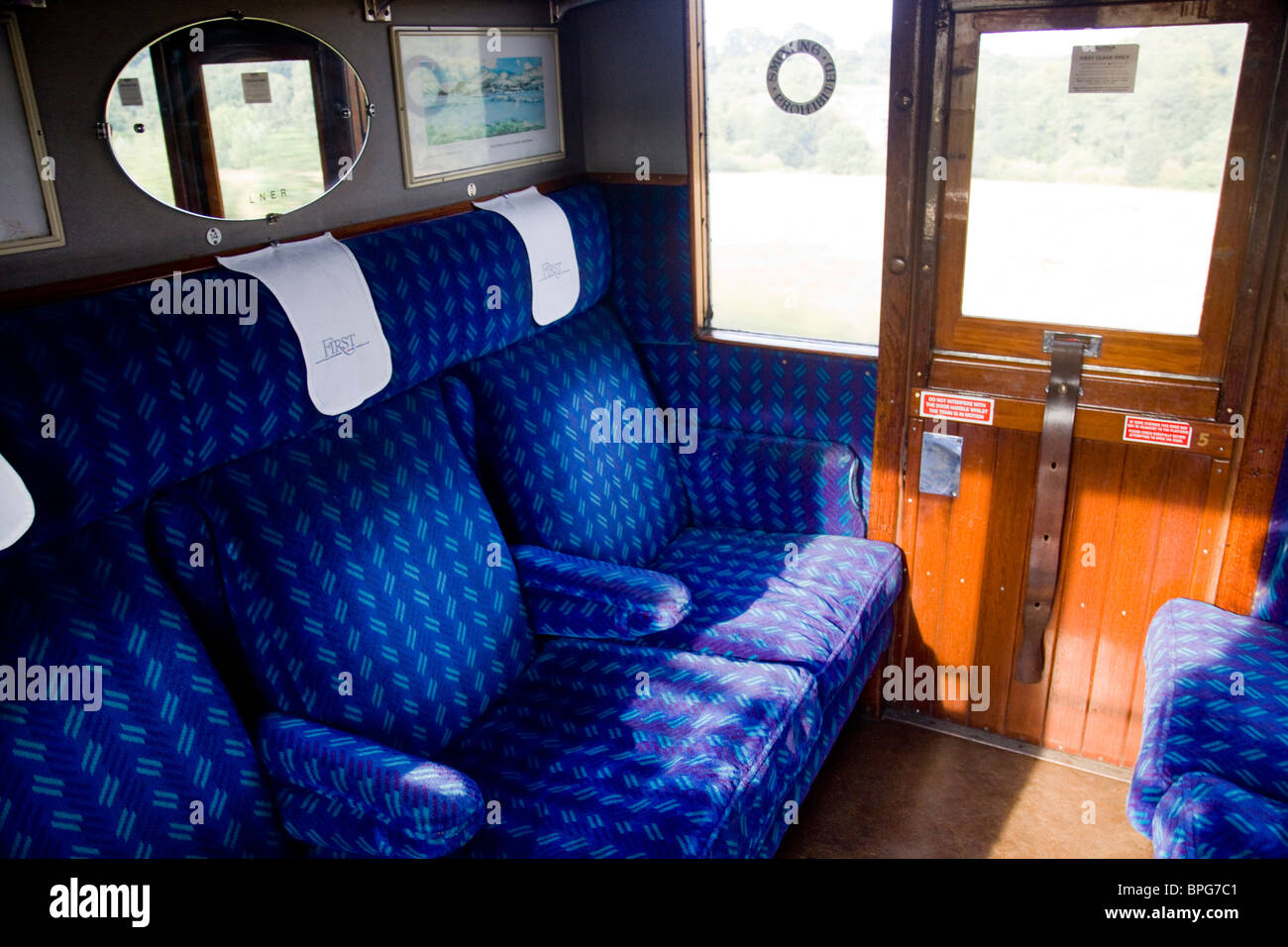 The Severn Valley Railway First Class Carriage Stock Photo