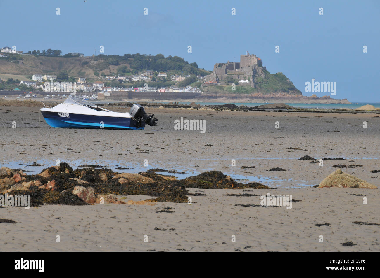 Royal Bay of Grouville, Jersey Stock Photo - Alamy