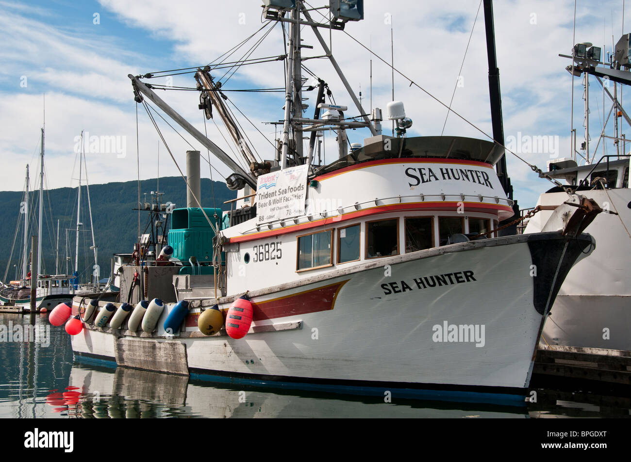 Fishing boat, harbor, Prince William Sound, Cordova, Alaska. Stock Photo