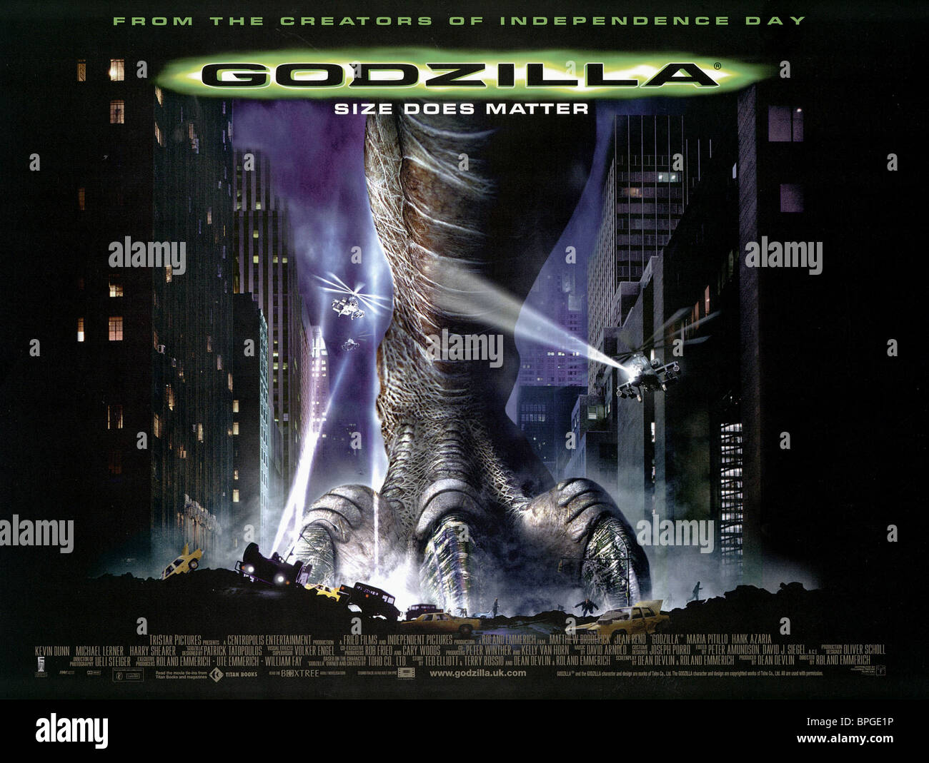 Film Poster Godzilla 1998 Stock Photo