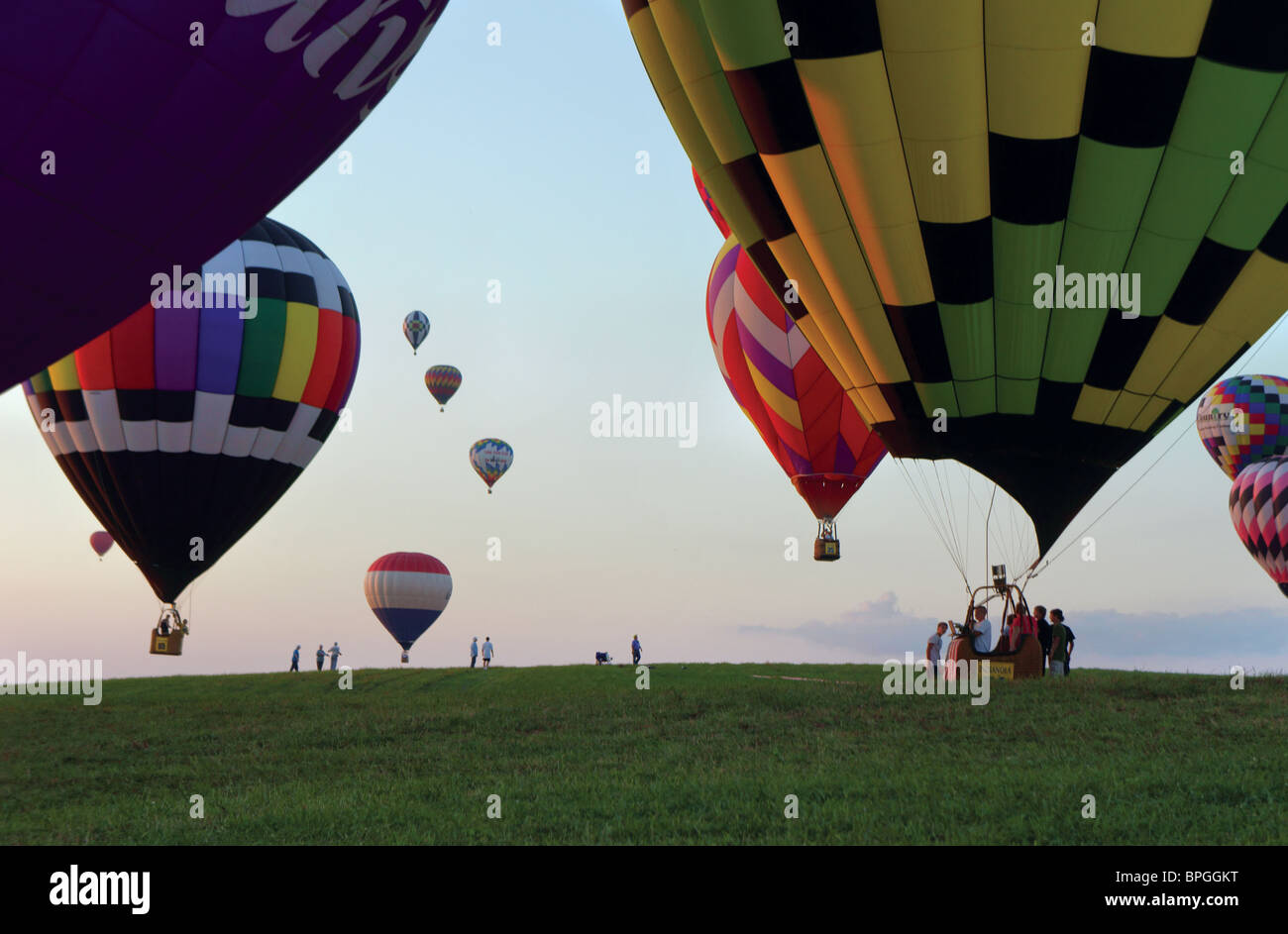 Hot air balloon festival in Iowa Stock Photo Alamy