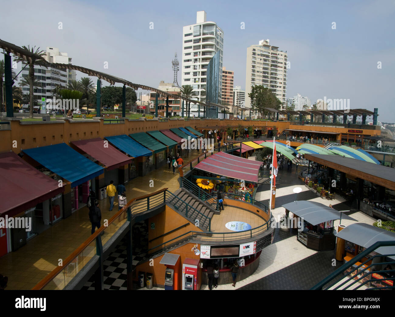 Peru. Lima. Larcomar shopping center. Miraflores district Stock Photo ...