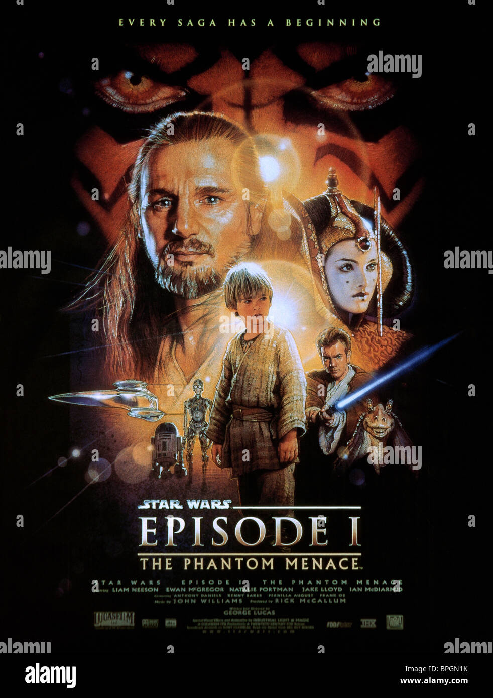 Star Wars The Phantom Menace Poster High Resolution Stock Photography