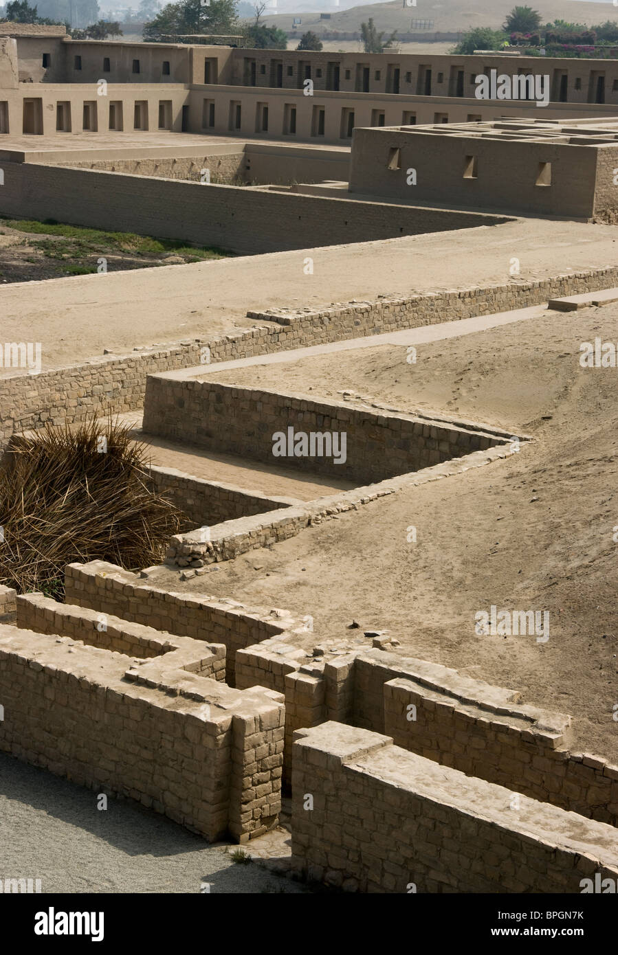 Peru. Lima. Archaeological site of Pachacamac. Acllawasi, temple Inca ...