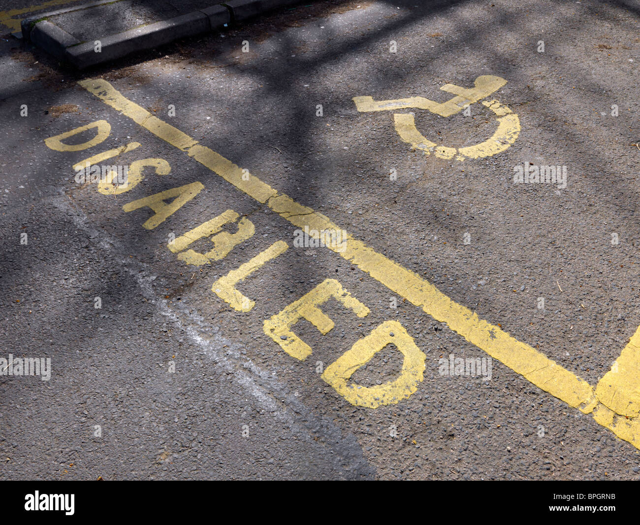 disabled-parking-bay-england-stock-photo-alamy