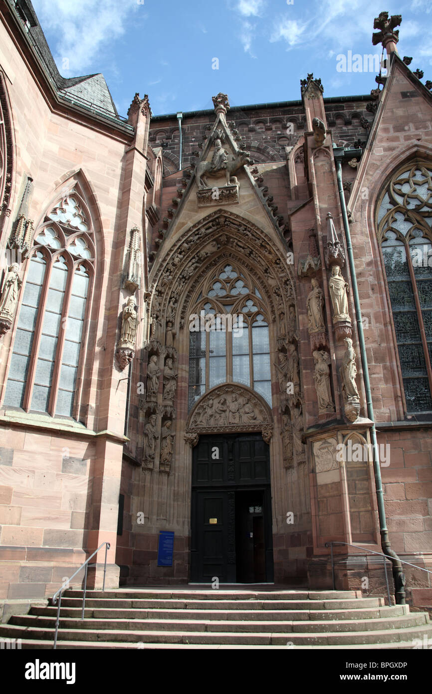 The south portal, Worms Dom, Rheinland Pfalz, Germany Stock Photo