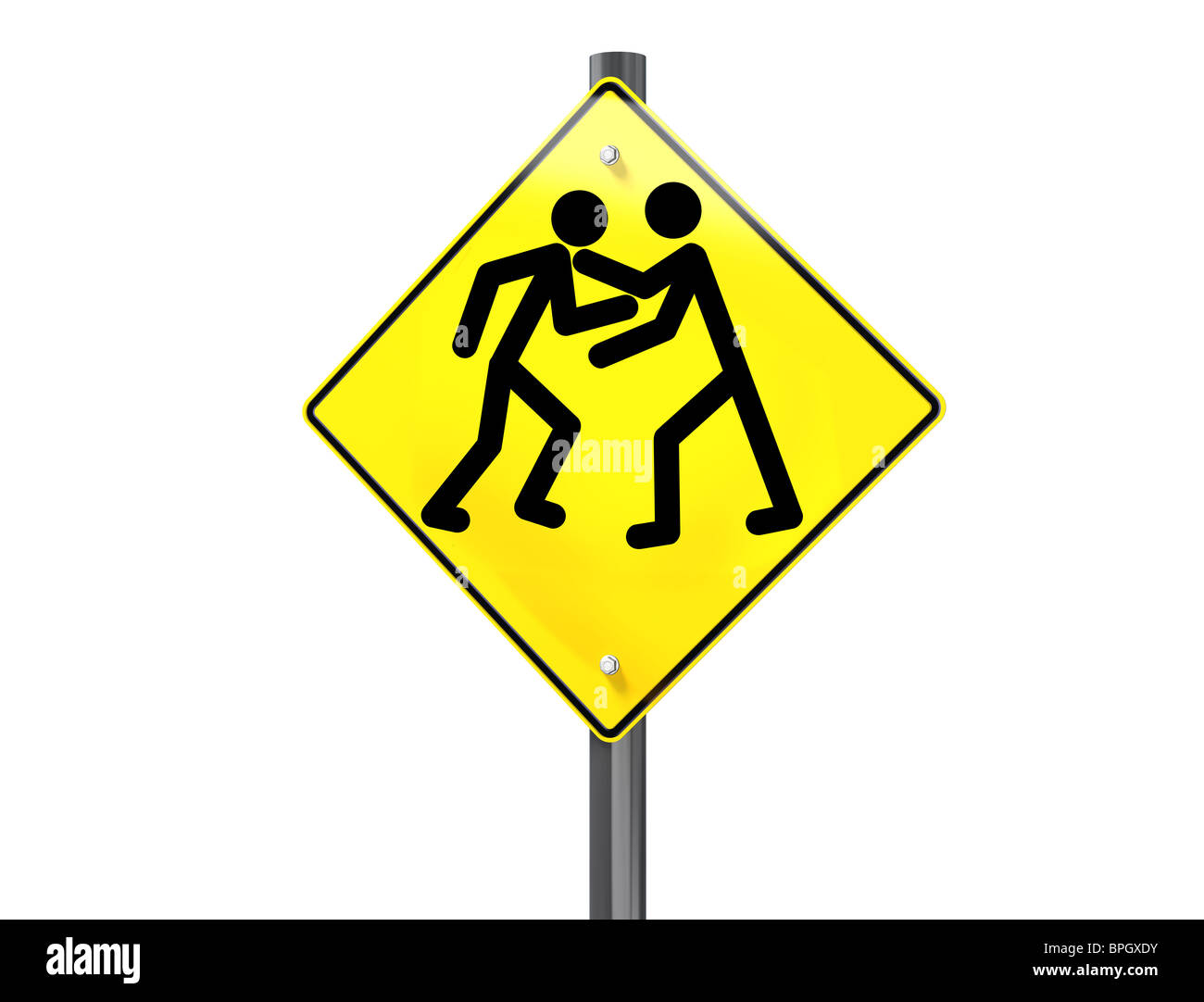Illustration of a road traffic sign signaling road rage Stock Photo