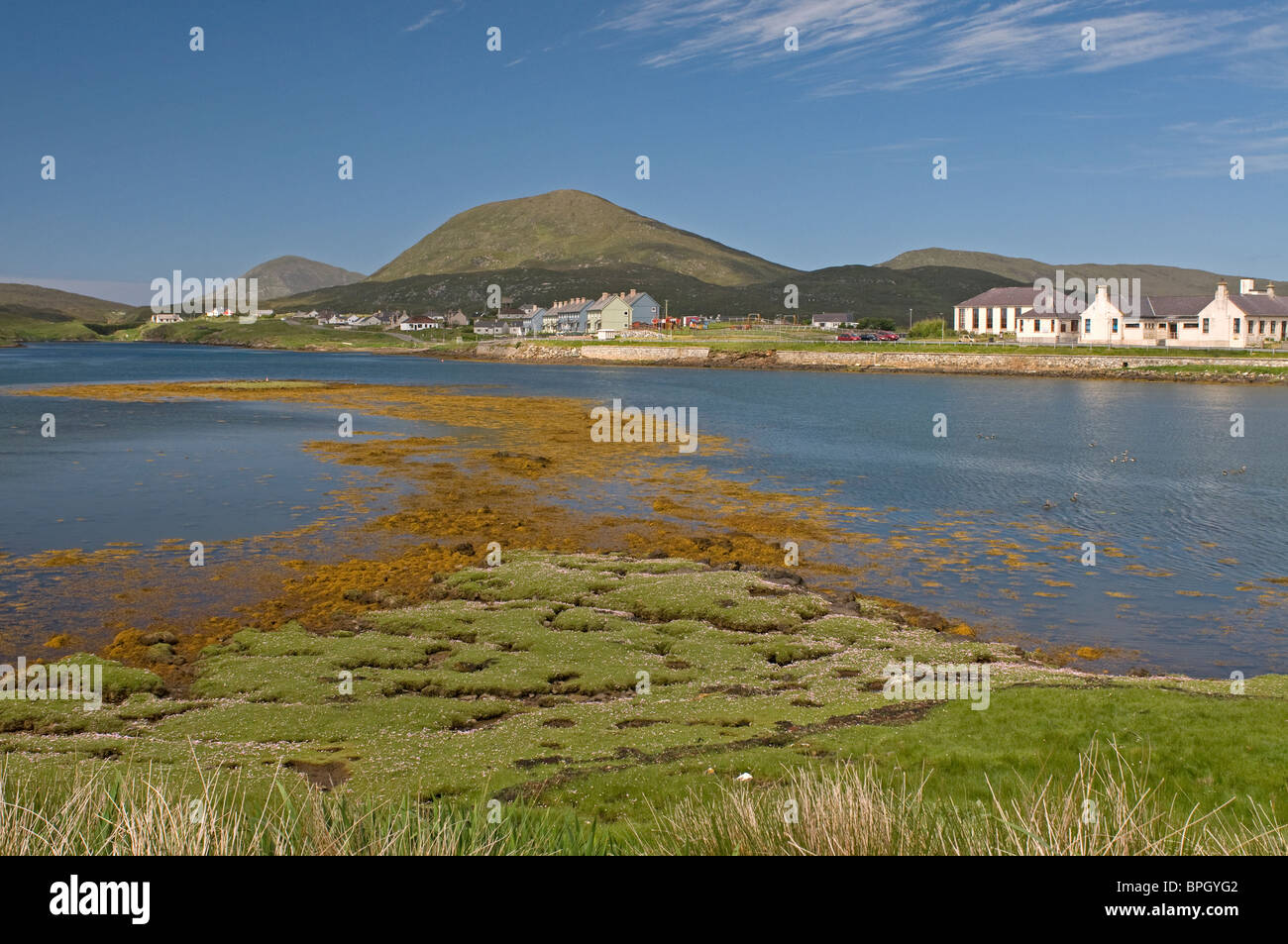 Low tide at Leverburgh, South Harris, Western Isles, Outer Hebrides. Scotland.   SCO 6486 Stock Photo