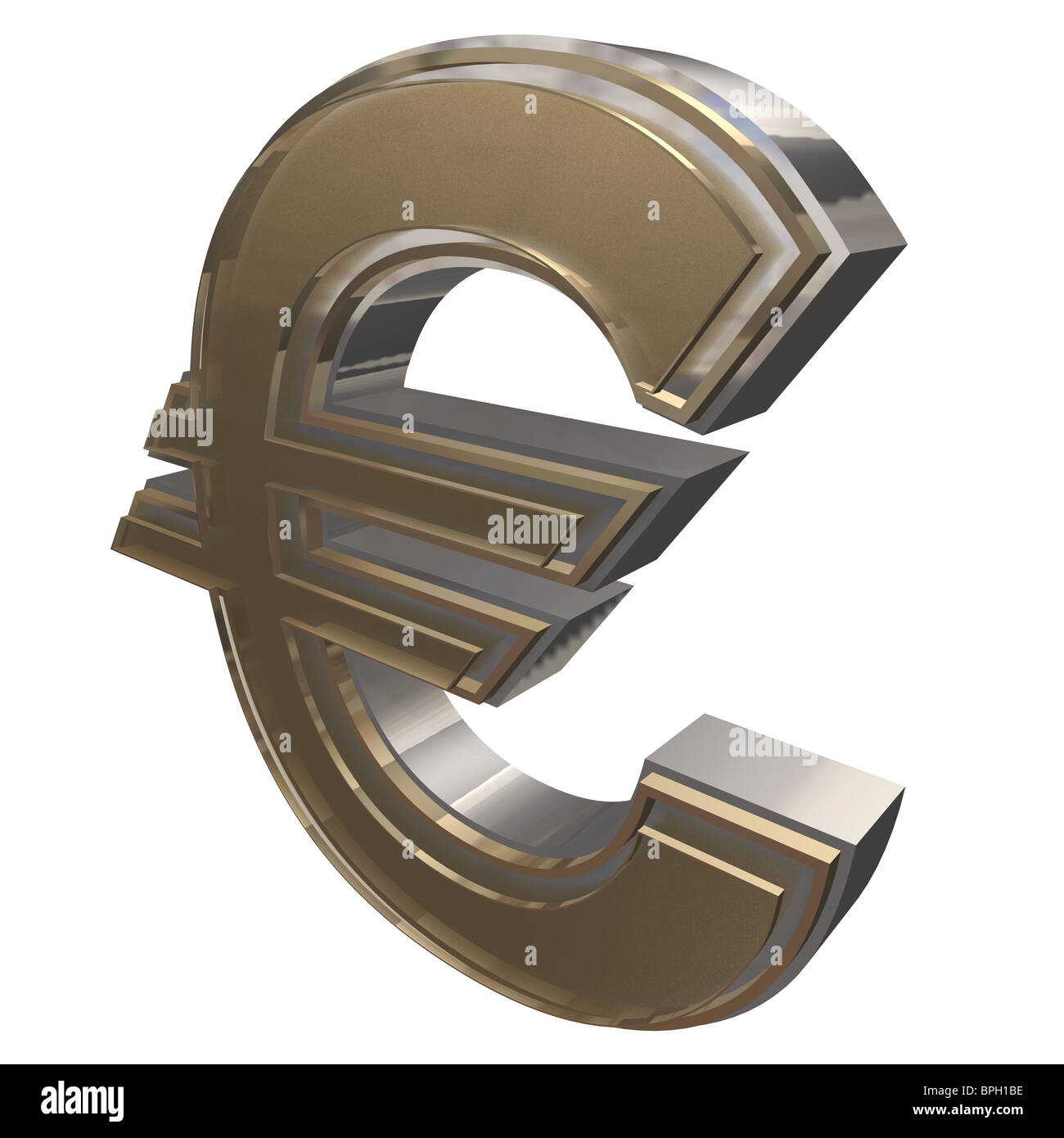 golden EURO isolated on a white background Stock Photo - Alamy