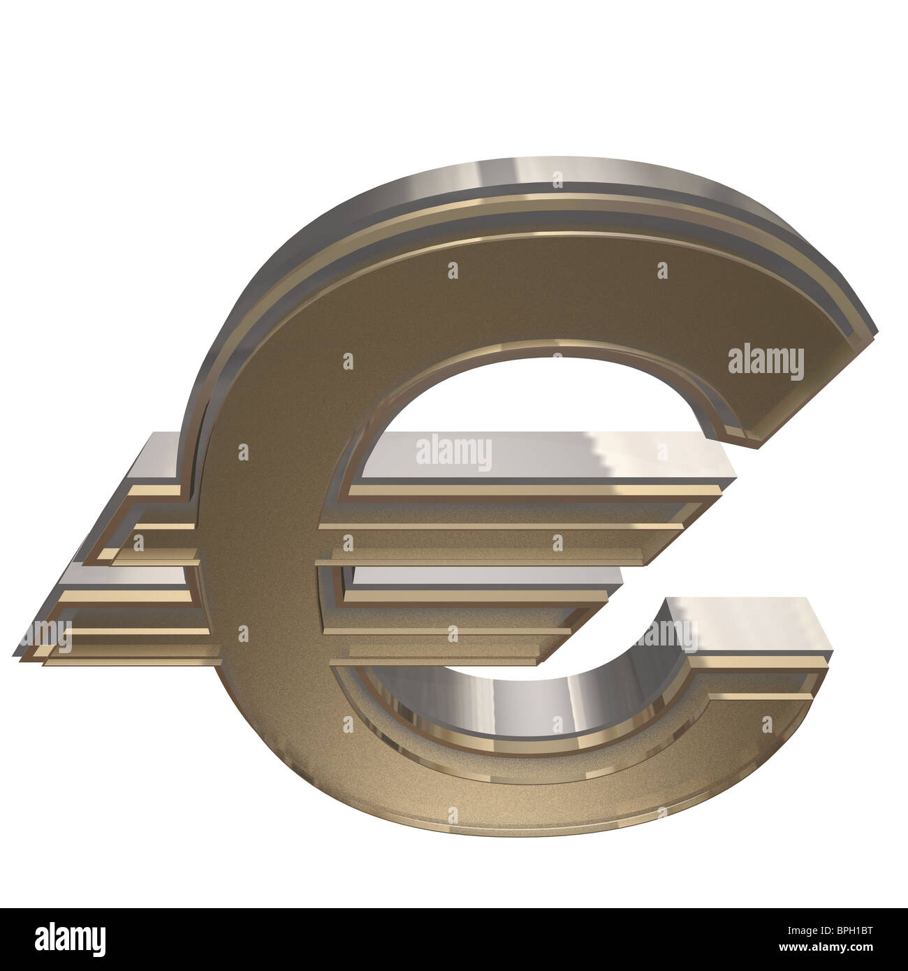 golden EURO isolated on a white background Stock Photo - Alamy