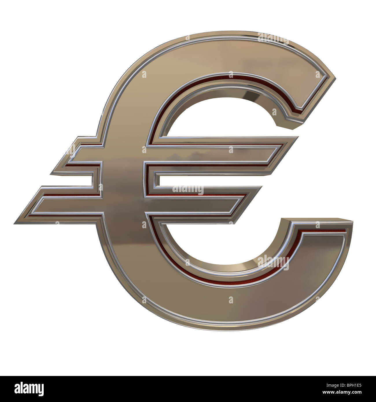 golden EURO isolated on a white background Stock Photo - Alamy