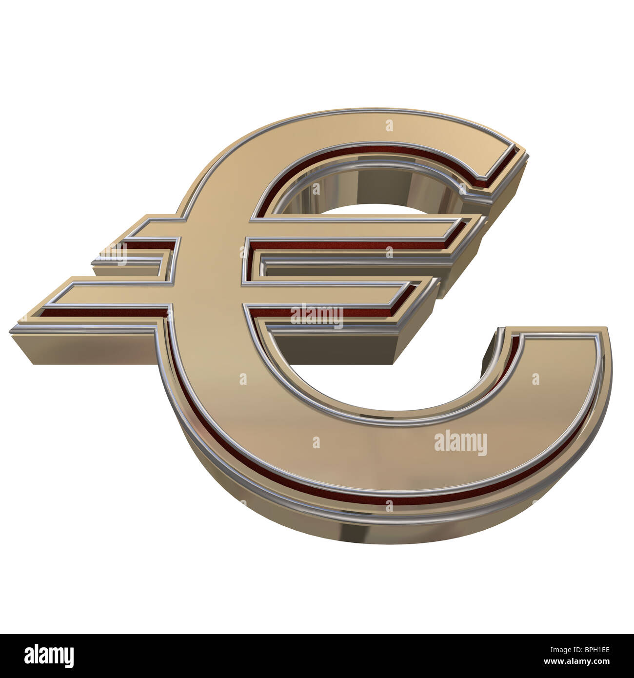 golden EURO isolated on a white background Stock Photo - Alamy