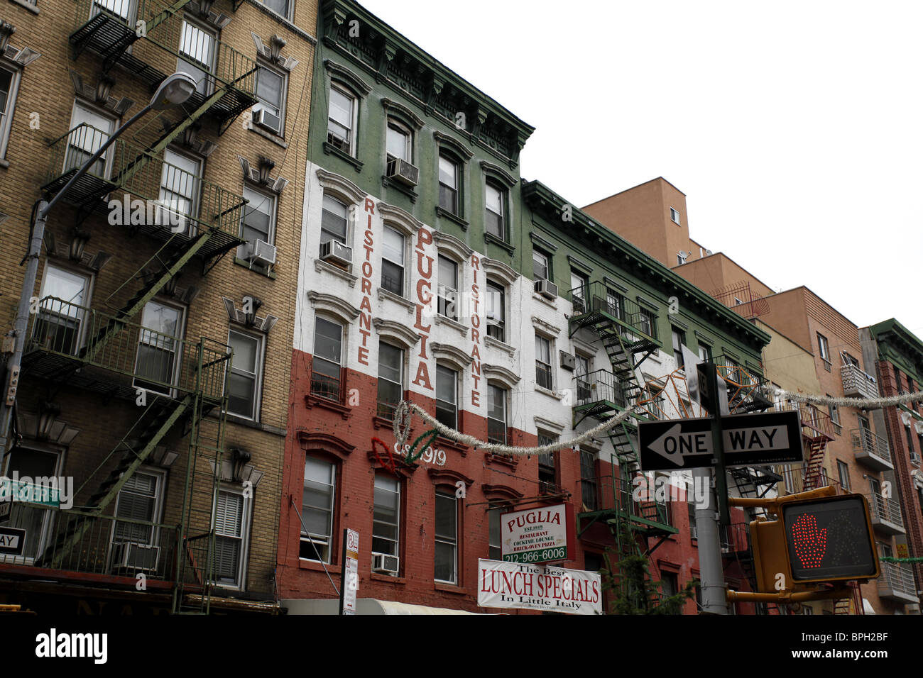 Buildings in Little Italy. New York Stock Photo - Alamy