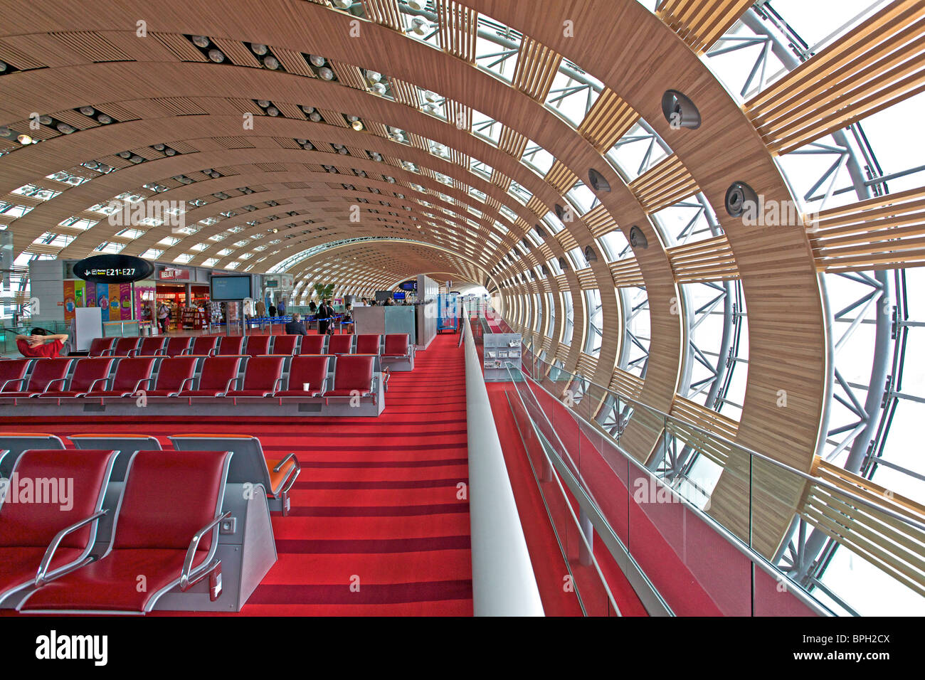 Inside Charles de Gaulle Terminal 2 Stock Photo - Alamy