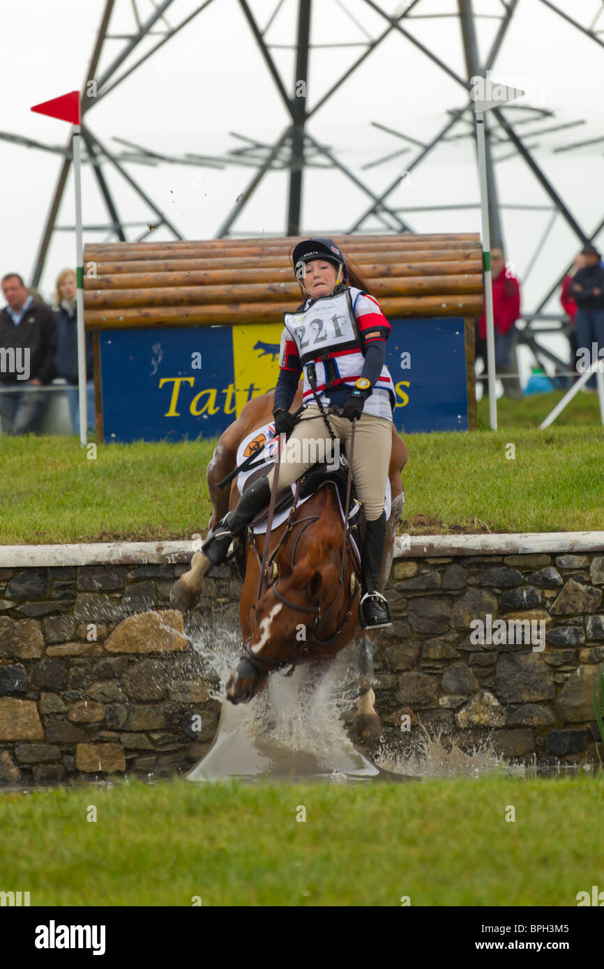 Laura Collett Competing During The Cross Country Section Of The Three Day Event At Tattersalls 2010 Stock Photo Alamy