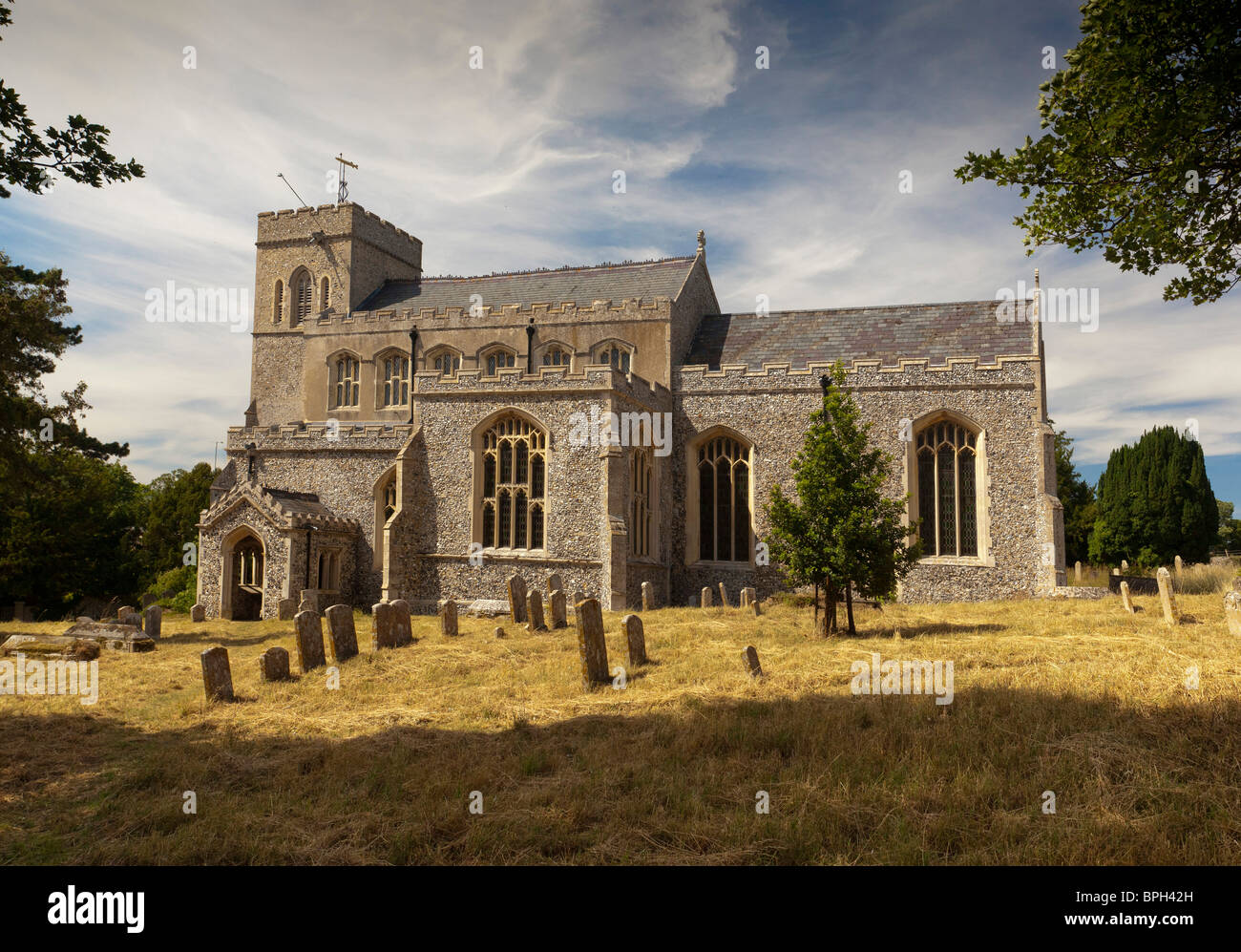 St. Peter's Church at Moulton, Suffolk, UK Stock Photo Alamy