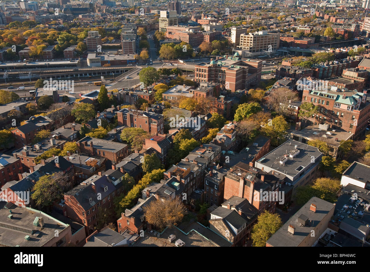 High angle view of a city, Bay Village, Boston, Suffolk County