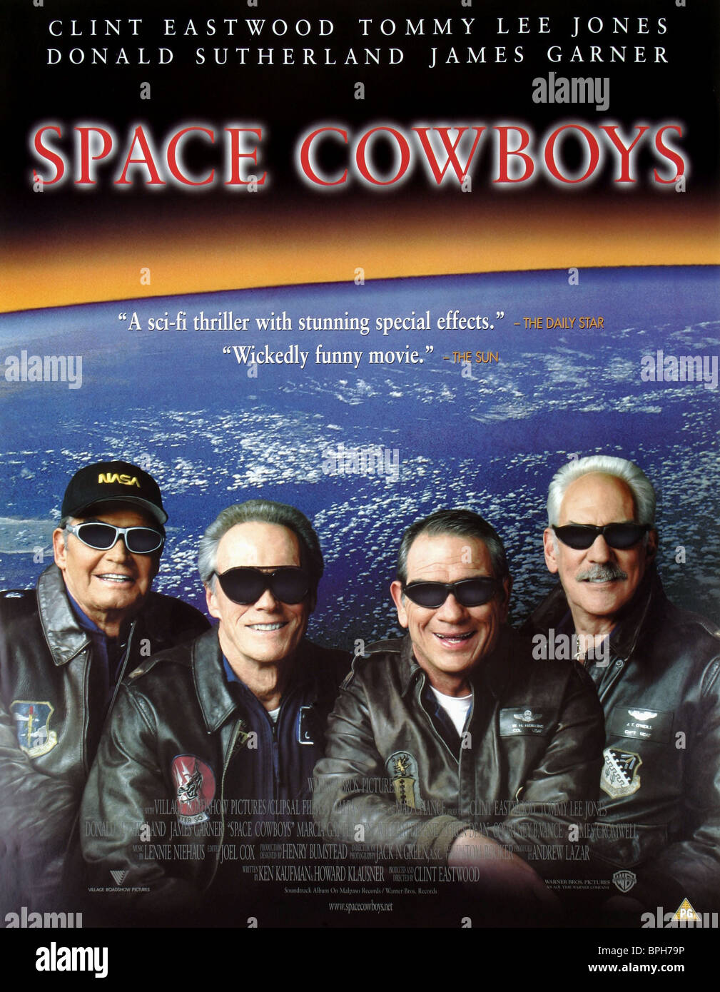 James Garner Clint Eastwood Tommy Lee Jones Donald Sutherland Stock Photo Alamy