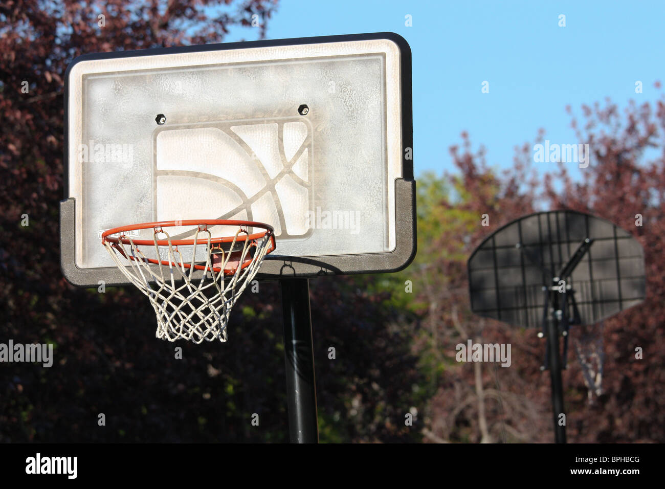 outdoor basketball net Stock Photo