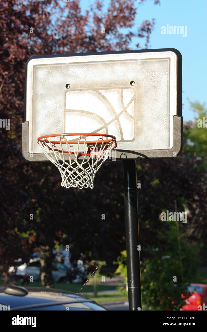 outdoor basketball net Stock Photo