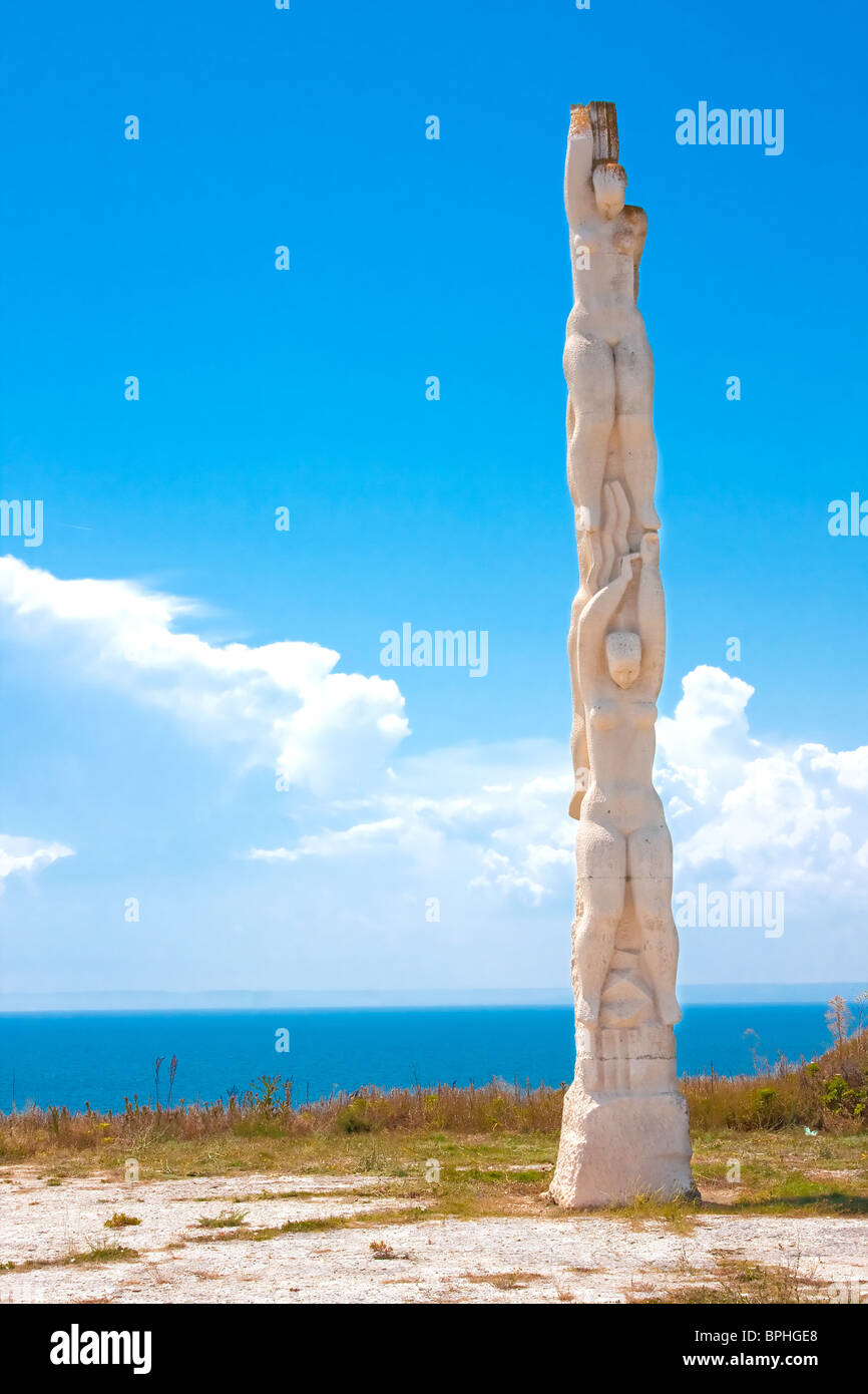 The 40 Maiden Statue at Cape Kaliakra, Bulgaria. Stock Photo