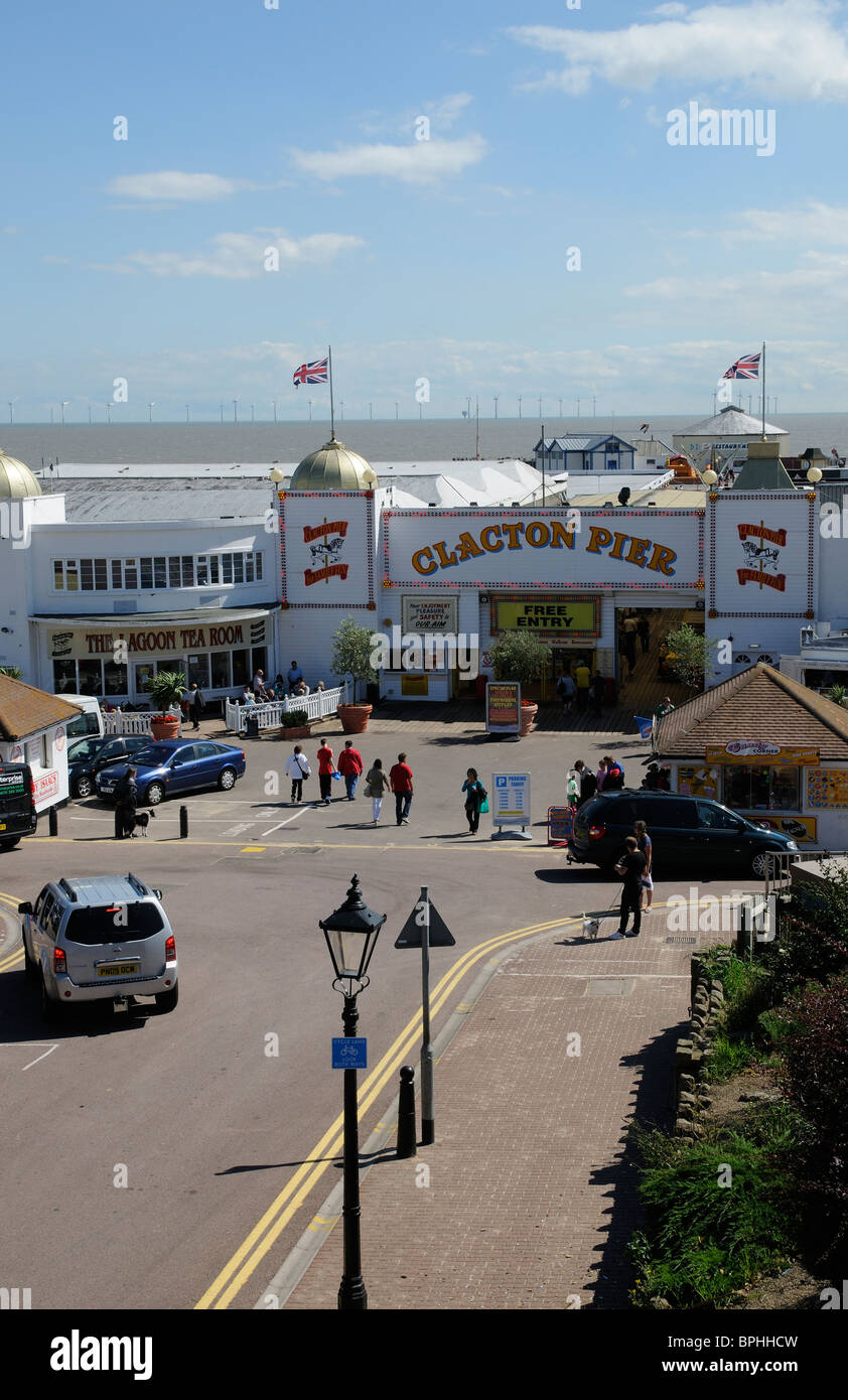 Clacton Pier entrance at Clacton on Sea Essex England An East Anglia