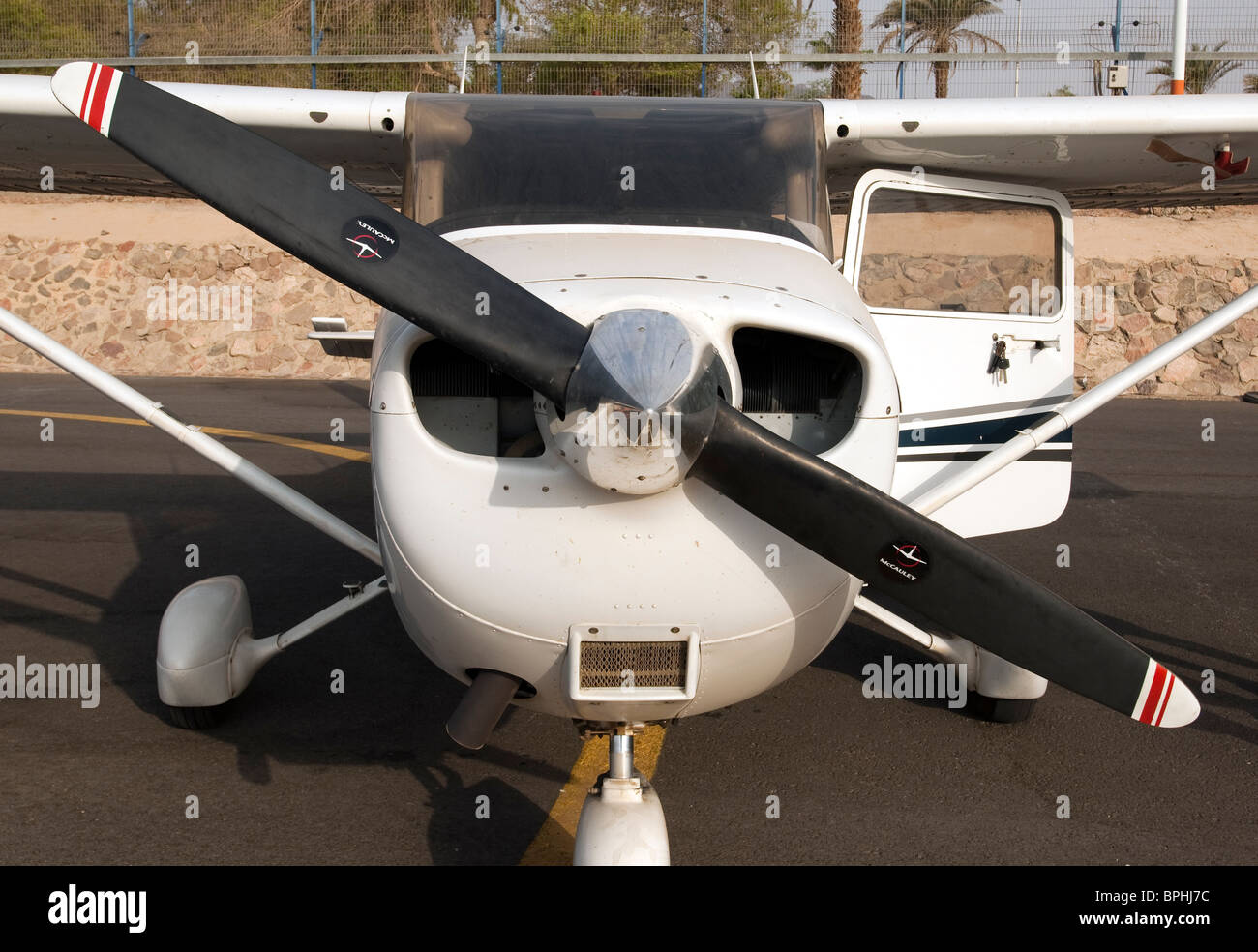 Cessna 172 Parking Stock Photo