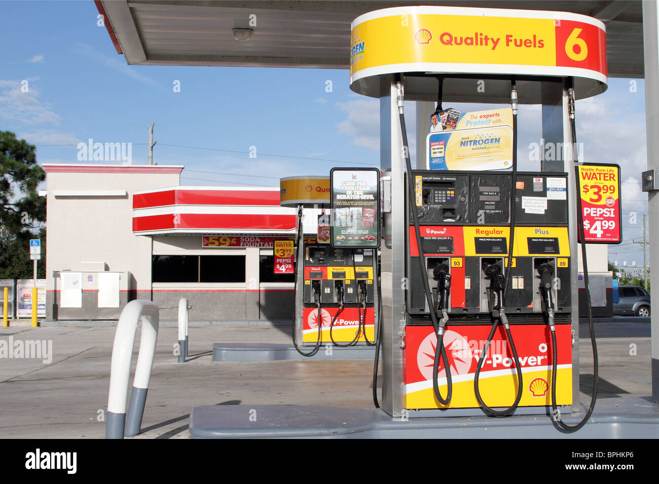 Gas-Station with convenience store Stock Photo