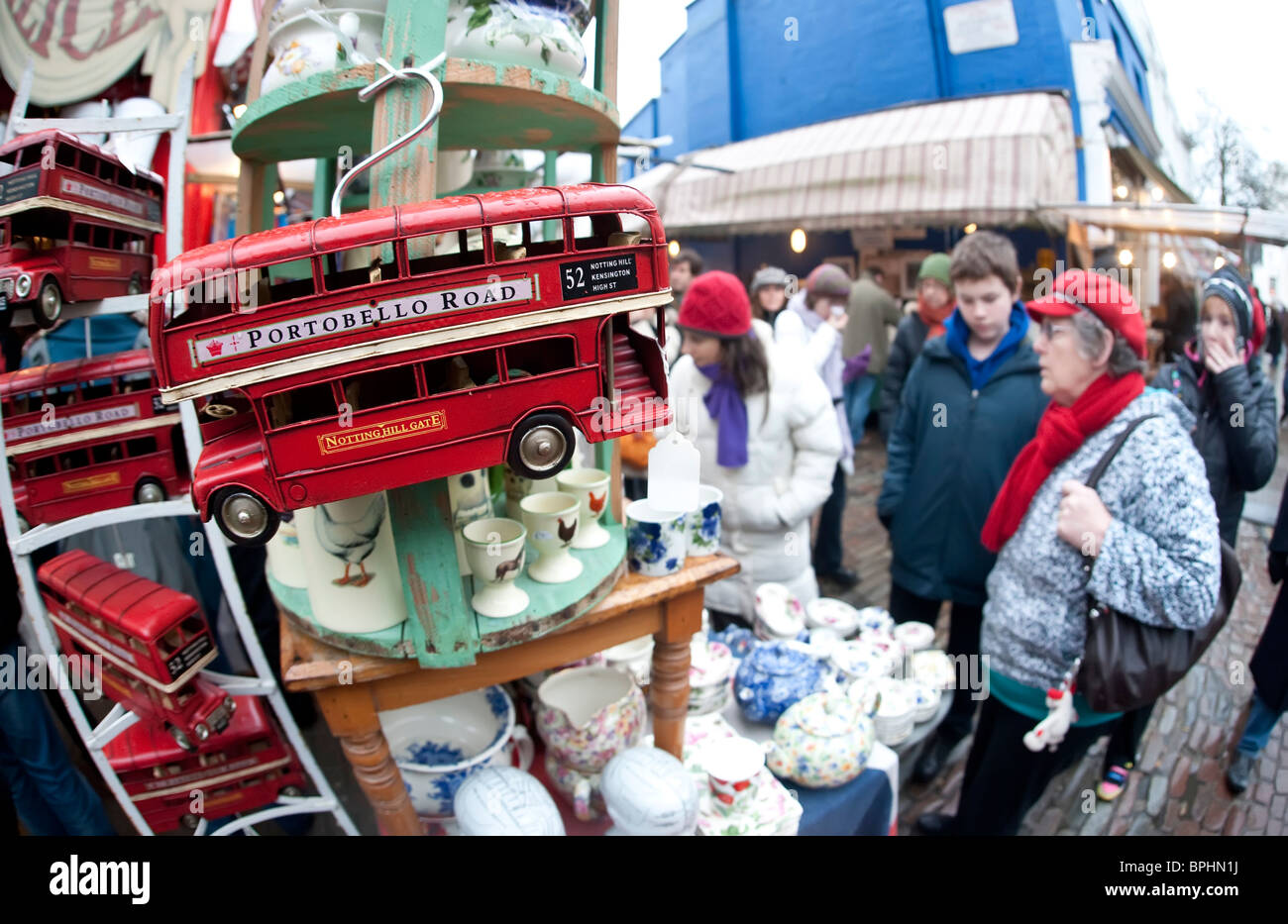 Portobello Market London UK Stock Photo