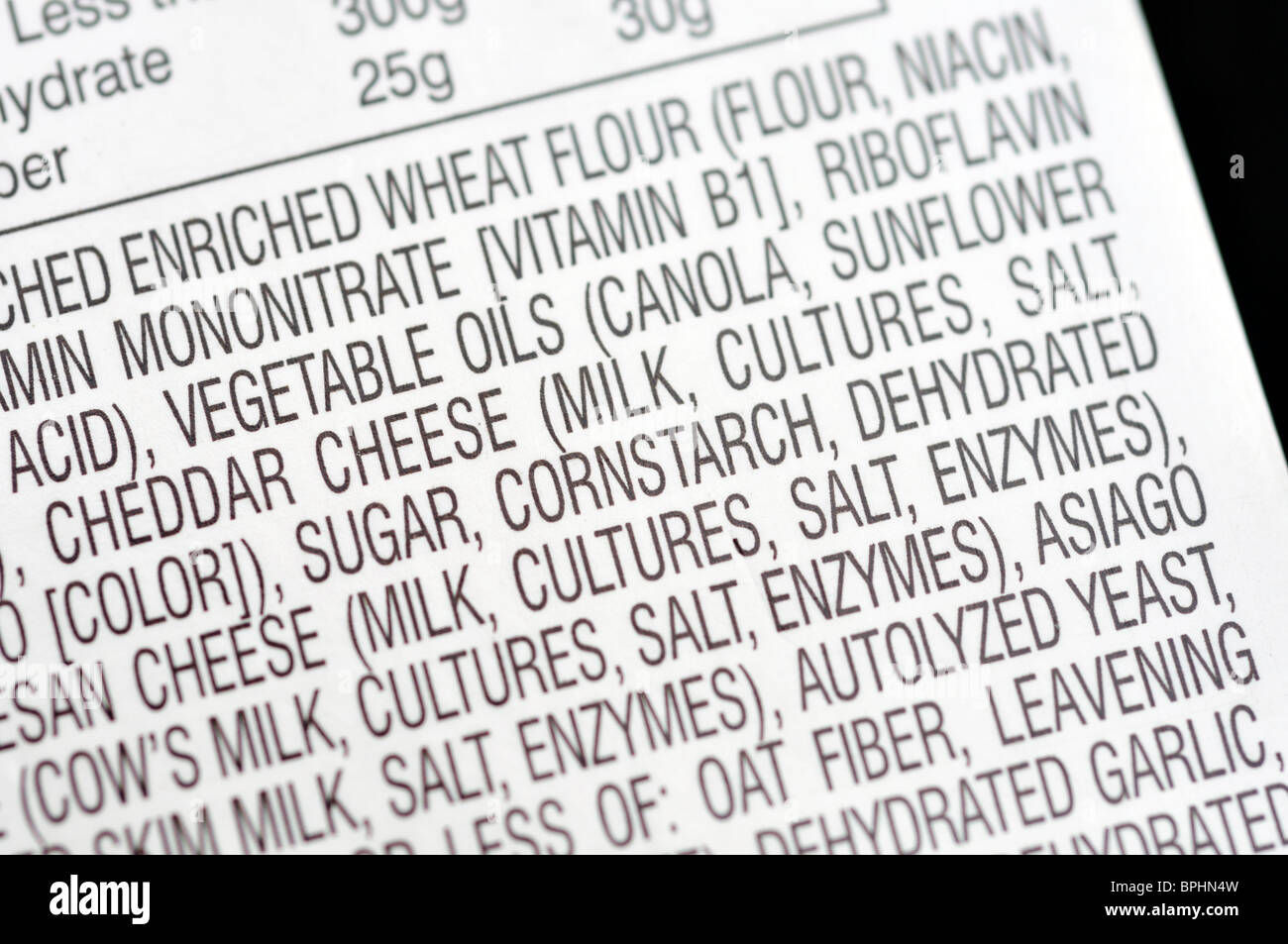 Nutrition Information On Food Package Stock Photo Alamy Nutrition Information On Food Package Stock Photo Alamy